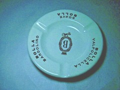 VINTAGE CERAMIC WINE ASHTRAY 5.25&Prime; BOLLA VALPOLICELLA BARDOLINO SOAVE MADE USA