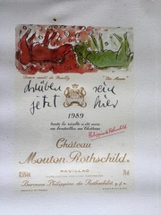 [Rare] Chateau Mouton Rothschild 1989 Lithograph Label Poster