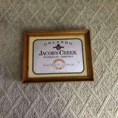Orlando Jacob&rsquo;s Creek Sign Mirror Australian Wine Bar Mancave Advertising Framed