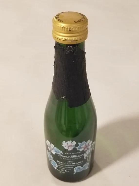 Grand Fleuron Brut Blanc De Blank 187ml Collector&rsquo;s Small Painted Bottle – Empty