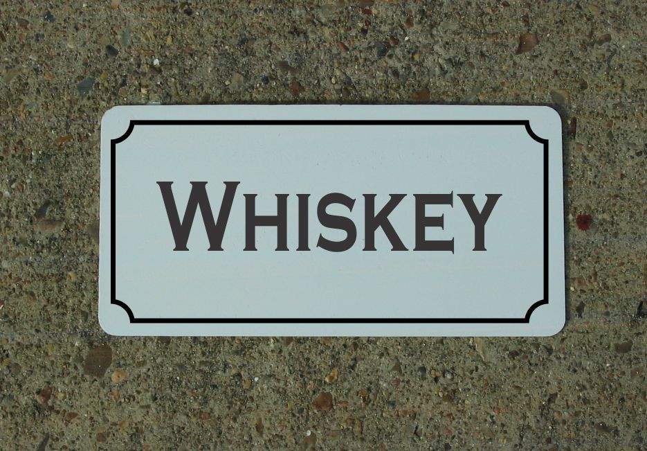 WHISKEY 6&Prime;X12&Prime; Tin Metal Sign Vintage Style Design for Kitchen Bar Decor