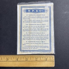 Vintage 1920s Noilly Prat N.P. & Cie Vermouth UNUSED Paper Label Marseille Q1980
