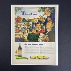 Vintage 40s Wine Print Ads Lot of 2 Jane Russell Roma Wines Italian Swiss Colony