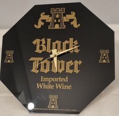 BLACK TOWER Wine Clock 11&Prime; X 11&Prime; Battery Powered
