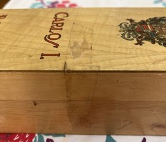 VINTAGE PEDRO DOMECQ CARLOS I SHERRY BRANDY WINE BOX CRATE 12.25 x 4.25 x 3.75