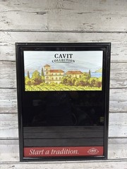 VTG Cavit Collection Vineyard Wines 2000 Dry Erase Hanging Menu/List Board Sign