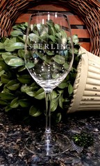 Limited Edition STERLING VINEYARDS Riedel Crystal Wine Glass NAPA ~ PRISTINE!