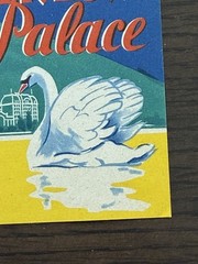 Vintage Montreux Palace Suisse Switzerland Travel Hotel Label