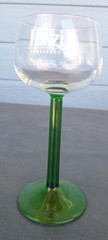 vintage Ponzi Winery wine glass Sherwood Oregon 6 1/2&Prime; Green stem