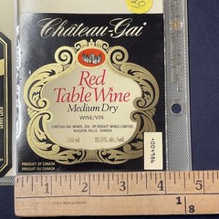 Vintage Chateau-Gai Red Table Medium Dry Wine UNUSED Paper Label Q20