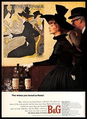 1964 B&G French Wines Vintage PRINT AD Divan Japonais Henri De Toulouse-Lautrec