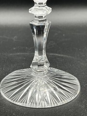 Pepi Hermann Snowflake Wine Glass, 7 1/4&Prime; tall, Handblown Crystal, Signed