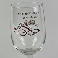 Vallejo Music Theater Pops Concert Wine Glass 1982 Vallejo California