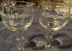 THE CHRISTIAN BROTHERS, NAPA VALLEY, CALIFORNIA SOUVENIR WINE GLASS(Lot of 2)
