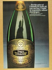 1979 Baron Philippe de Rothschild Champage 1971 bottle photo vintage print Ad