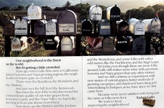 1985 ERNEST & JULIO GALLO Winery Sonoma & Napa Valley CA Vintage 2Page PRINT AD