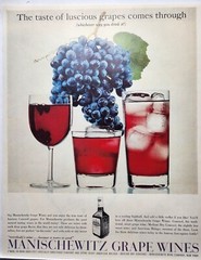 1959 Manischewitz Grape Wines New York MCM Original Ad Life Magazine 50&rsquo;s