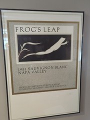 Iconic 1981 Frog&rsquo;s Leap Wine Label Framed Art by Chuck House Pencil Signed