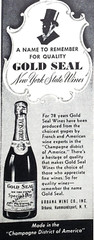 PRINT AD Gold Seal Special Dry Champagne 1943 New York State Wine SMALL 2×6