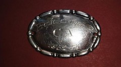 VTG SILVER 830 WINE BOTTLE LABEL / TAG PROPFORENINGEN F C. A. 1952-53 DENMARK