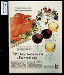 1943 Wine Advisory Board California Wines War Glasses Vintage Print Ad 38234