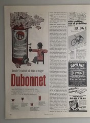 1950 Dubonnet Aperitif Wine Magazine Print Ad Lot Art Deco