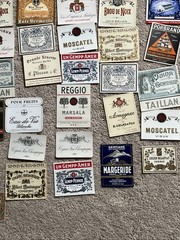 10 Assorted Vintage French Wine Bottle Labels New