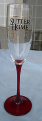 vintage Sutter Home champagne flute winery wine glass Saint Helena CA 8 1/2&Prime;