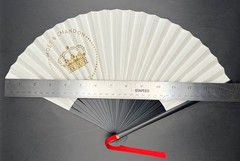 Moet & Chandon Champagne Sensu Folding Hand Fan – Bamboo,Paper, Grosgrain Ribbon