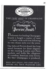 Perrier Jouet Champagne AD 1950s Vintage Print Ad