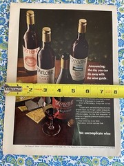 Vintage 1969 Taylor Wine Print Ad We Uncomplicate Wine