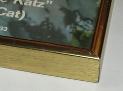 VINTAGE 1984 GERMAN WEINFEST/WINE FESTIVAL FRAMED POSTER~SCHWARZE KATZ/BLACK CAT
