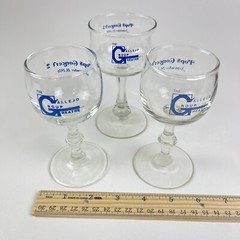 Vallejo Music Theater Pops Concert Wine Glasses 1979 Vallejo California Set Of 3