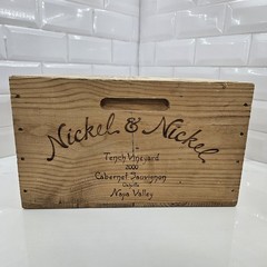 Nickel & Nickel 2000 Napa Tench Vineyard Cabernet Sauvignon Wood Wine Box Crate