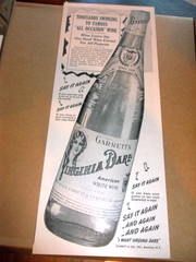 1943 Large 5 x 13 Advertisement Virginia Dare Wine W/COA