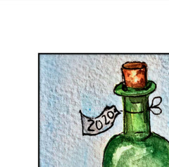 « Vintage 2020 » Sheep Incognito Art Print Quarantine Paper Wine Bottle 8×10 Mat