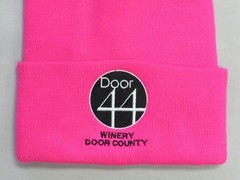 Hot Pink DOOR 44 WINERY (Door County) Pull Over Wool cap (One Size Fits All)