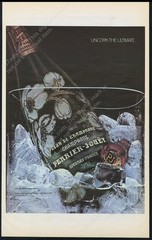 1985 Perrier Jouet Fleur de Champagne 1973 bottle photo BIG vintage print ad