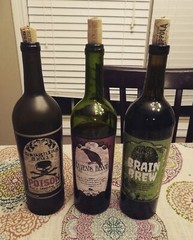 12-pk Funny Halloween Wine Bottle Label Stickers Beer Soda Drinks Spooky, Scary