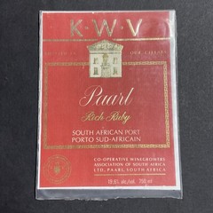 Vintage 1960s KWV Paarl Rich Ruby UNUSED Paper Label South Africa Q1952