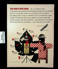 1942 Dubonnet Wine Christmas Toast Vintage Print Ad 25266