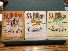 3 St Julian Wine Bottle Labels Unique Paw Paw Mich Unused Mi Michigan