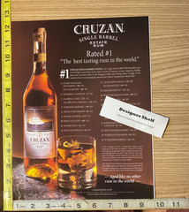 Cruzan Single Barrel Estate Rum #1 Rated 2000 Print Advertisement