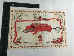 Vintage Paper Placemat Country Red Barn Riddle Collectible 13X9&Prime;