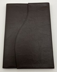 Ruinart Champagne Brown Leather Notebook Cover, Notepad & Giftbag – Luxury