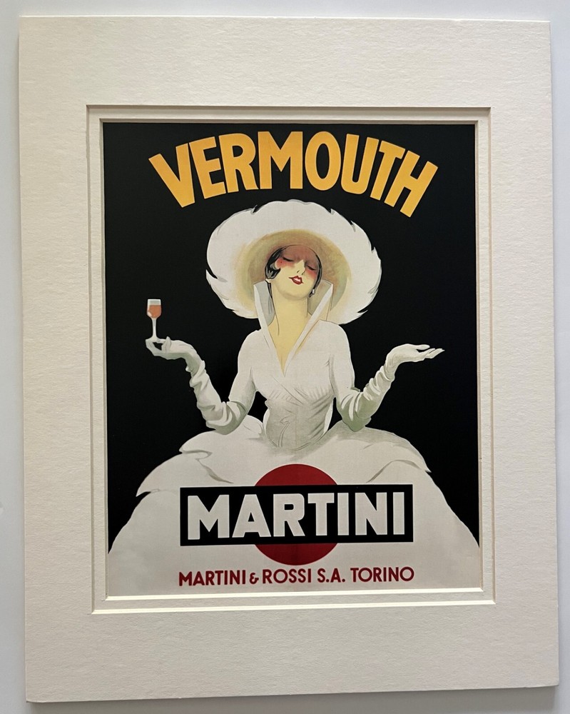MARTINI & ROSSI VERMOUTH REPRODUCTION PRINT ON 11X14 MATTE BOARD