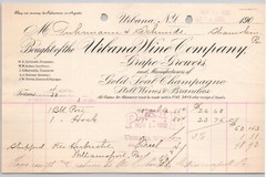 1902 Urbana Wine Co Urbana NY Champagne & Still Wines Producer Billhead BH2-19