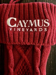 Caymus Vineyards Napa Winery Embroidered Christmas Holiday Stocking *Brand New*
