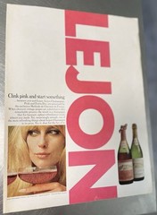 Vintage LeJon Champagne Pink & Extra Dry Original Print Ad #5417