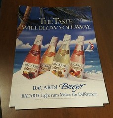 7 BACARDI BREEZER BARTLES JAYMES GORDON&rsquo;S VODKA SEX BEACH VINTAGE CARDBOARD ADS